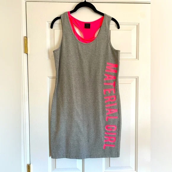 Dresses | Material Girl Active Built In Sports Bra Athleisure Bodycon Dress  Size Large | Poshmark